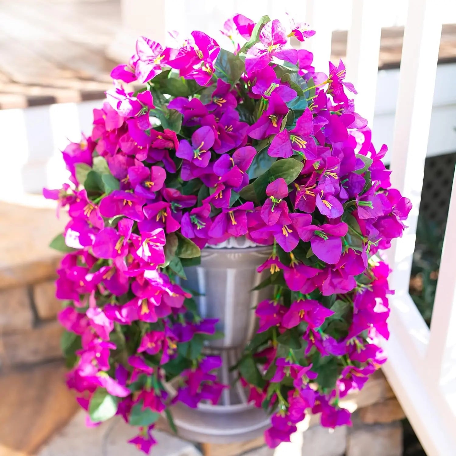 Artificial Outdoor Hanging Flowers – Geranium Morning Glory Bougainvillea Garland