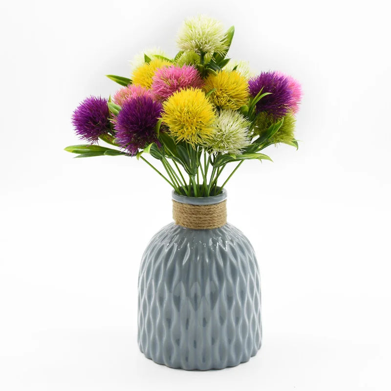 Artificial Dandelion Flowers Bouquet – Realistic Plastic Faux Dandelion Plants
