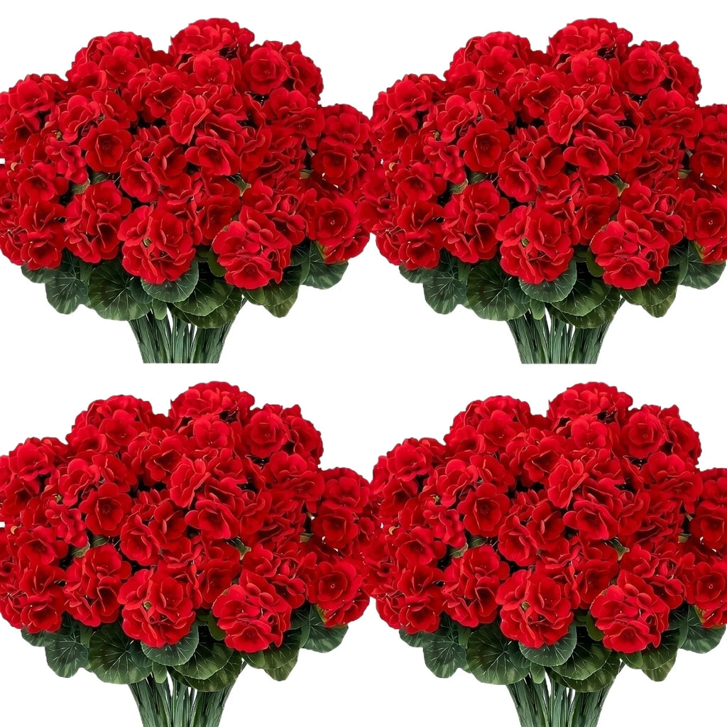 10pcs Artificial Begonia Flowers Bulk