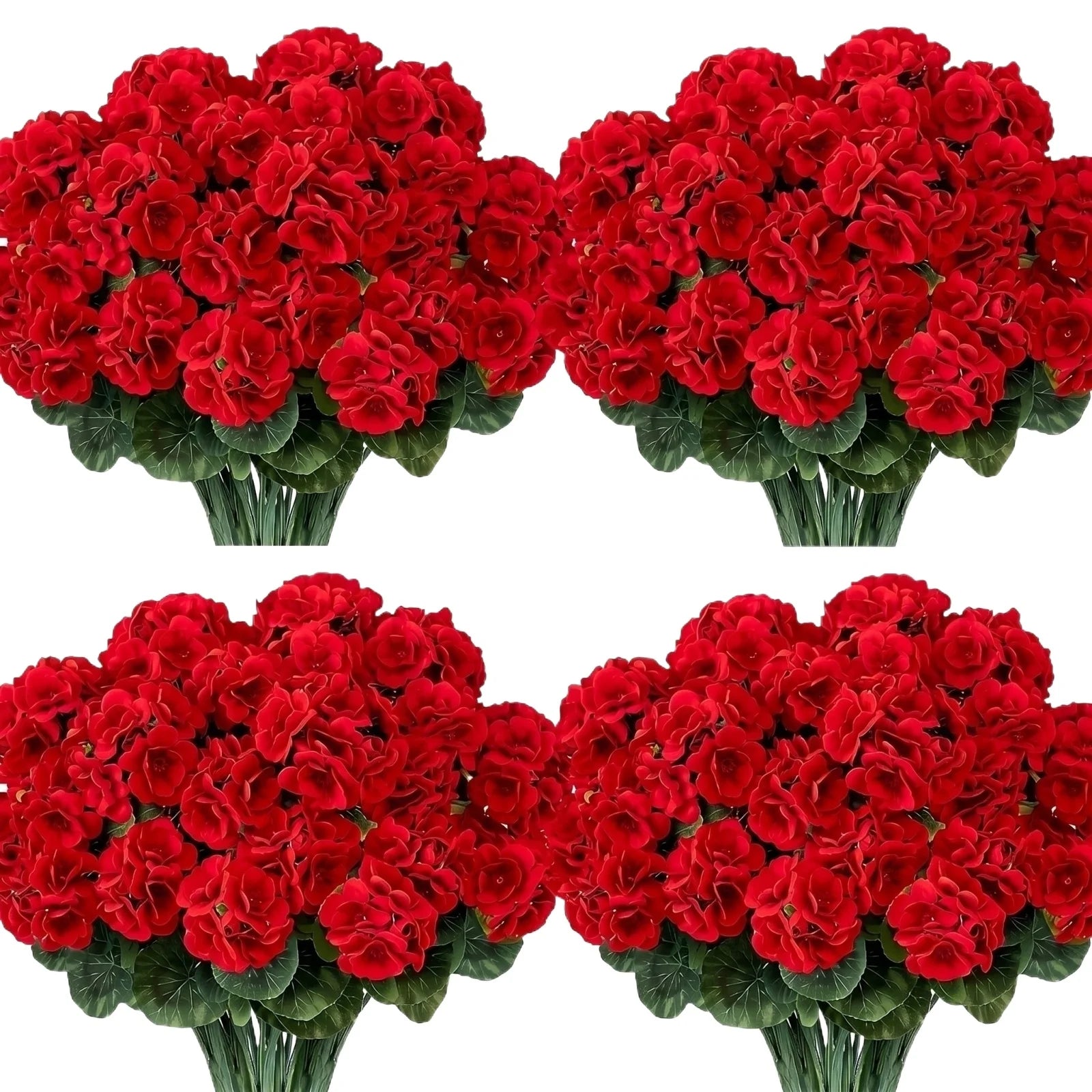 10pcs Artificial Begonia Flowers Bulk