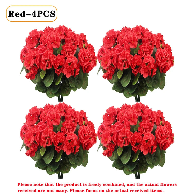Artificial Begonia Flowers Bulk 1–8PCS