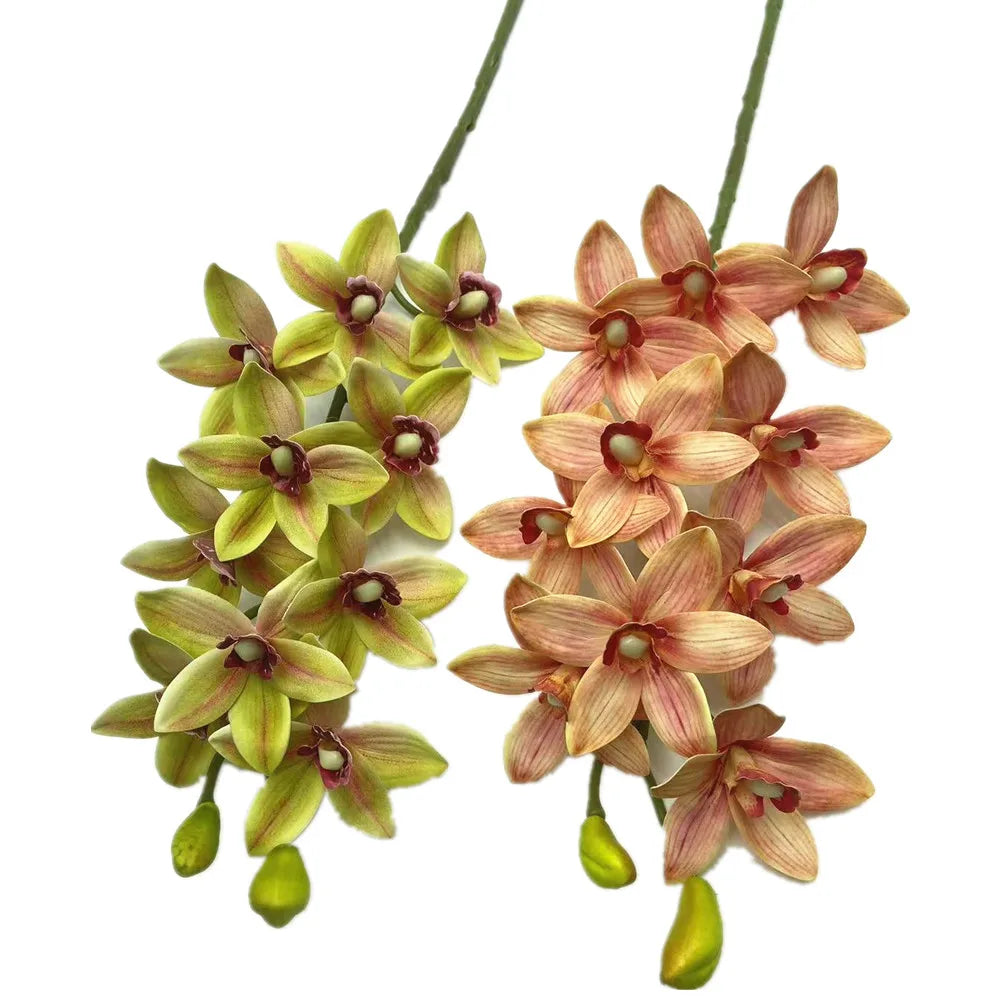 Artificial Cymbidium Orchid Stems Bulk (4PCS) – Real Touch Orchids