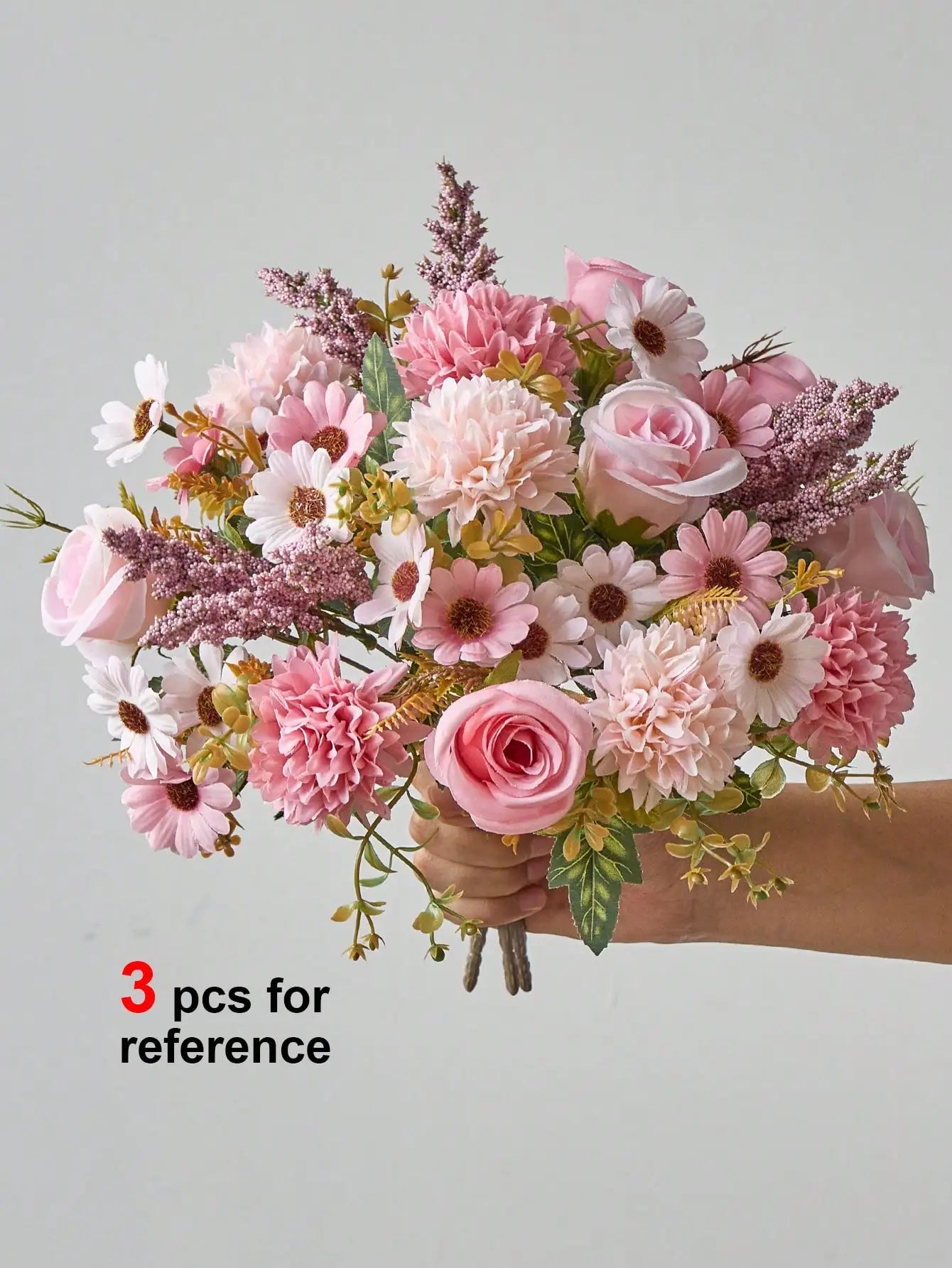 Artificial Rose & Daisy Bouquet 1/3PCS – Silk Fake Flowers
