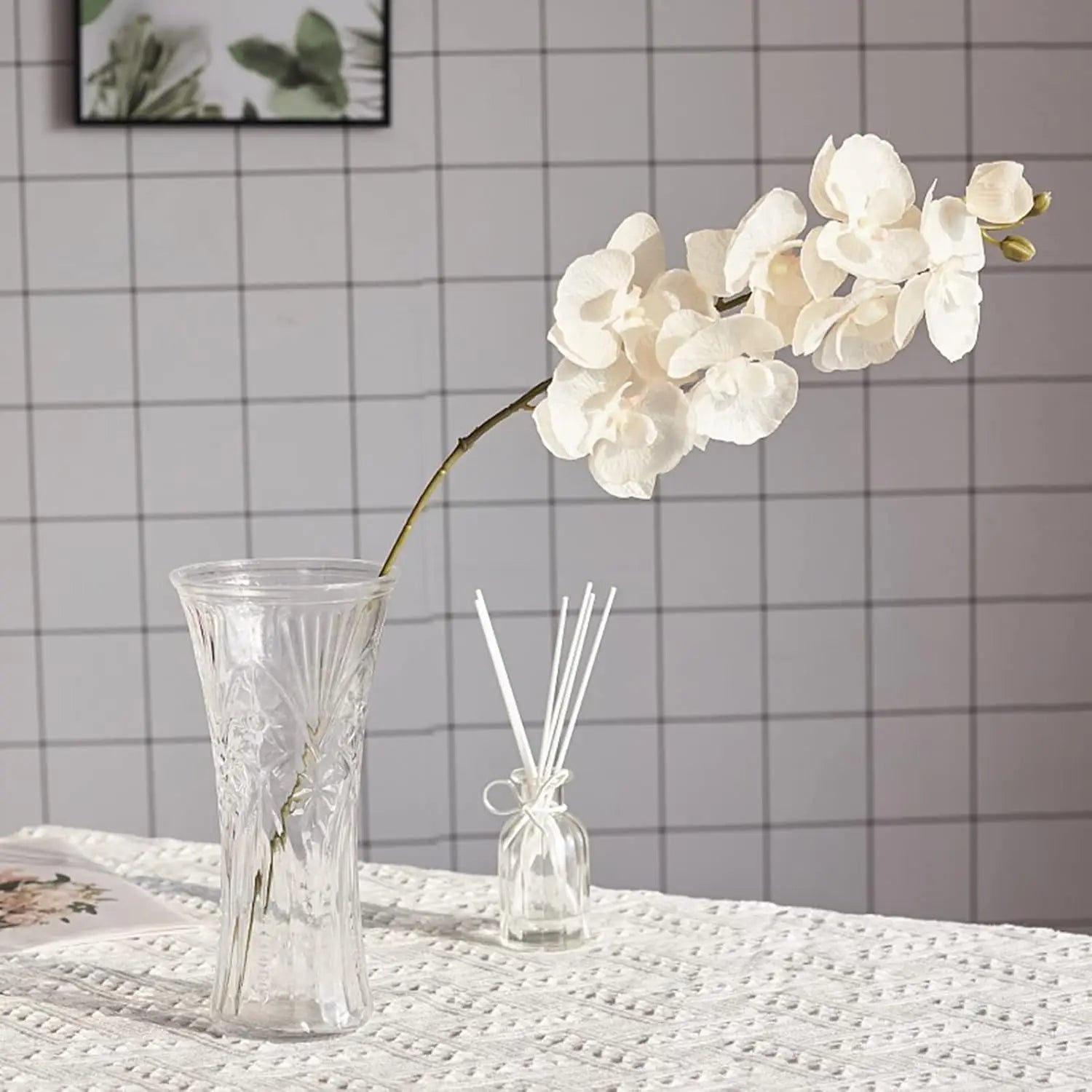 Artificial Butterfly Orchid Flower Branch – Silk