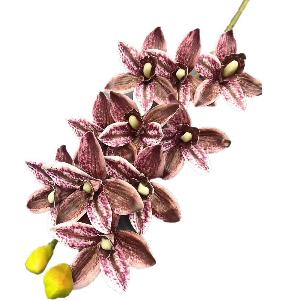 Artificial Cymbidium Orchid Stems Bulk (4PCS) – Real Touch Orchids