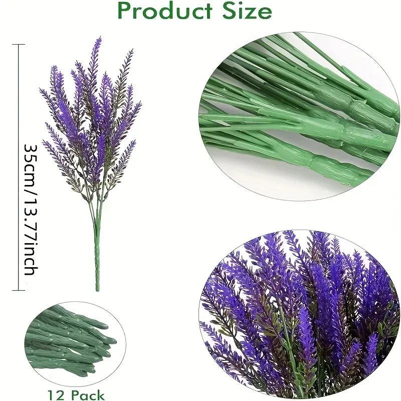 Artificial Purple Lavender Flowers – Fake Lavender Stems