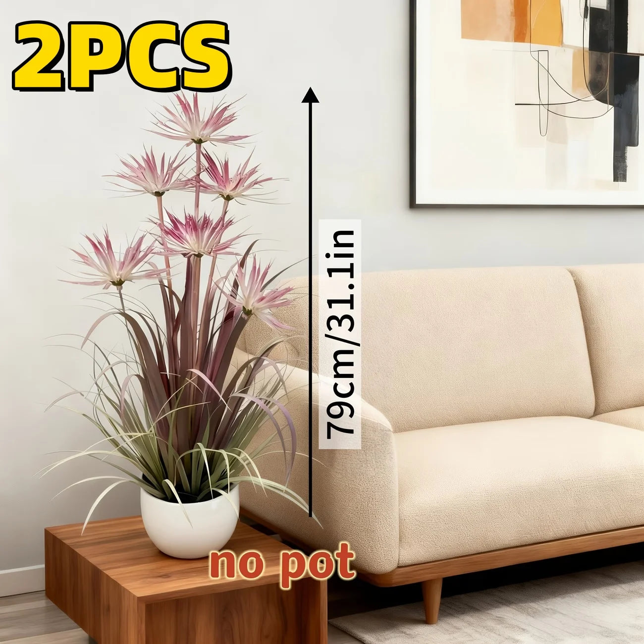 2pcs Purple Tropical Bird of Paradise Artificial Plant – Indoor & Outdoor