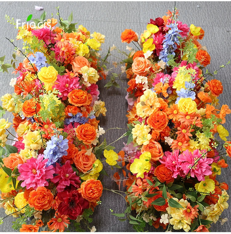 Artificial Rose & Delphinium Arch Arrangement Bulk – Silk Floral Backdrop Row