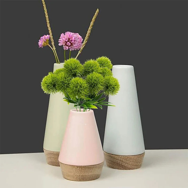 5/10PCS Artificial Dandelion Flower Bouquet Bulk – Plastic Faux Vase Arrangement