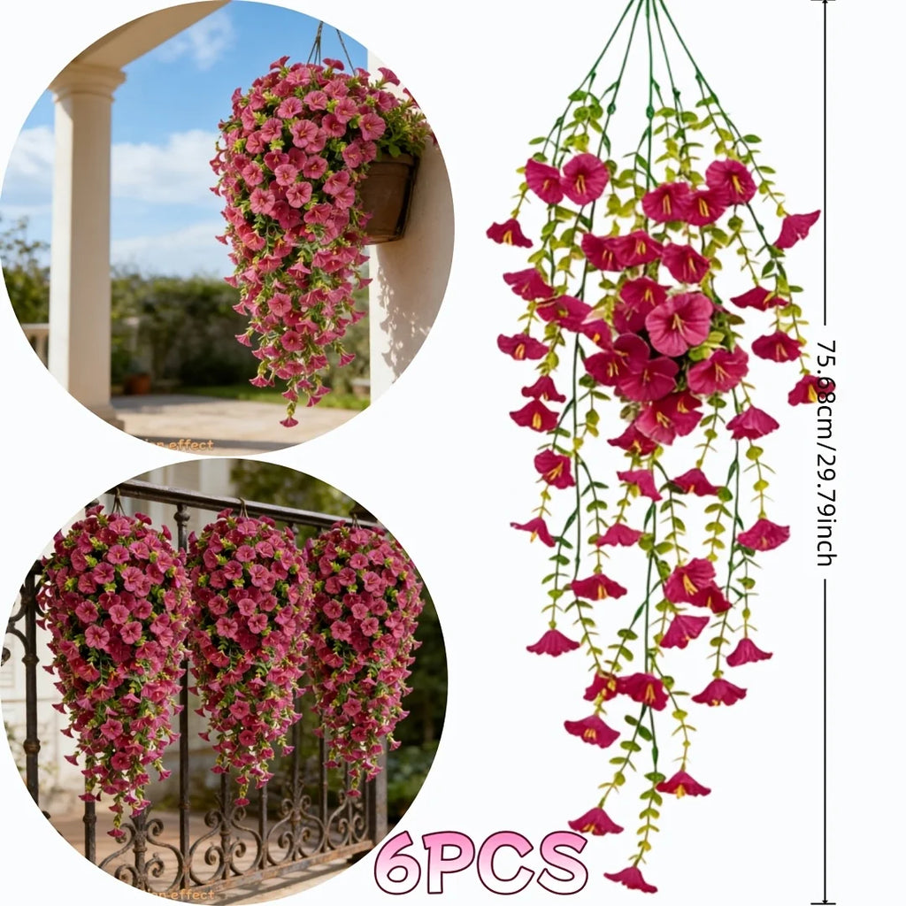 UV-Resistant Artificial Morning Glory Vines