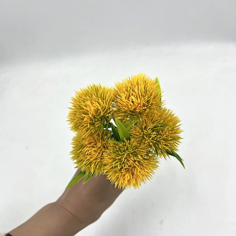 5/10PCS Artificial Dandelion Flower Bouquet Bulk – Plastic Faux Vase Arrangement