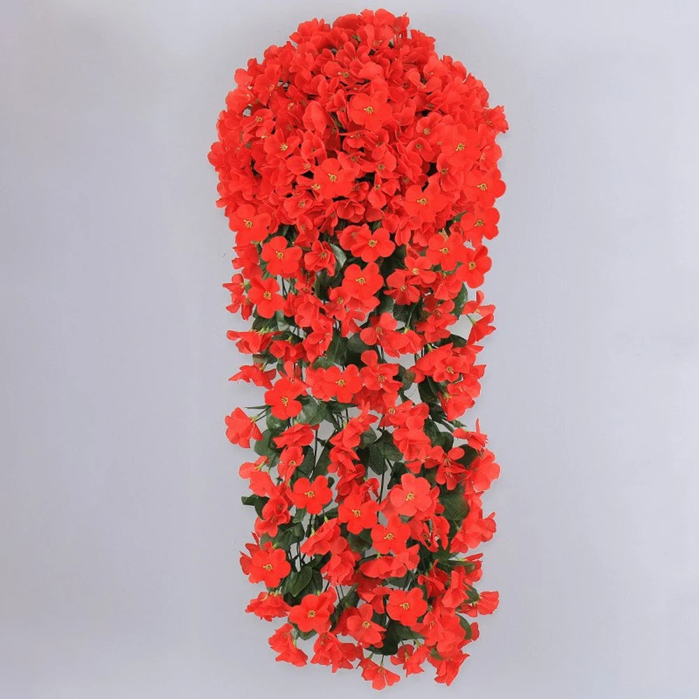 Artificial Violet Ivy Hanging Flower Garland – Faux Plastic Vine for Wedding Arch Decor, Party Backdrop, Home, Garden & Outdoor Decoration