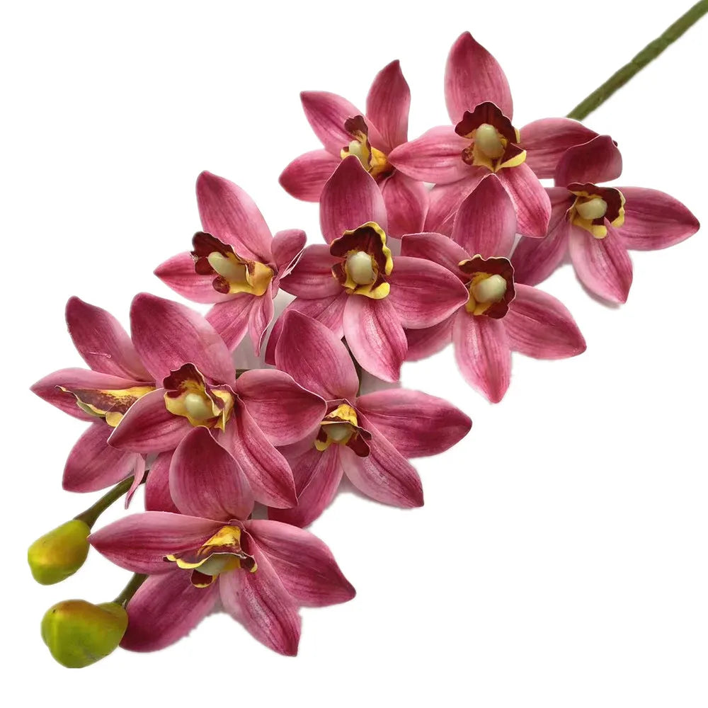 Artificial Cymbidium Orchid Stems Bulk (4PCS) – Real Touch Orchids