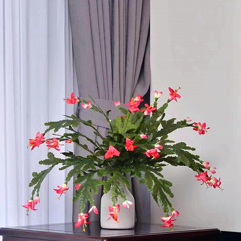 Artificial Crab Claw Orchid Flower Bulk – 50cm Real Touch Phalaenopsis Faux Orchid Branch