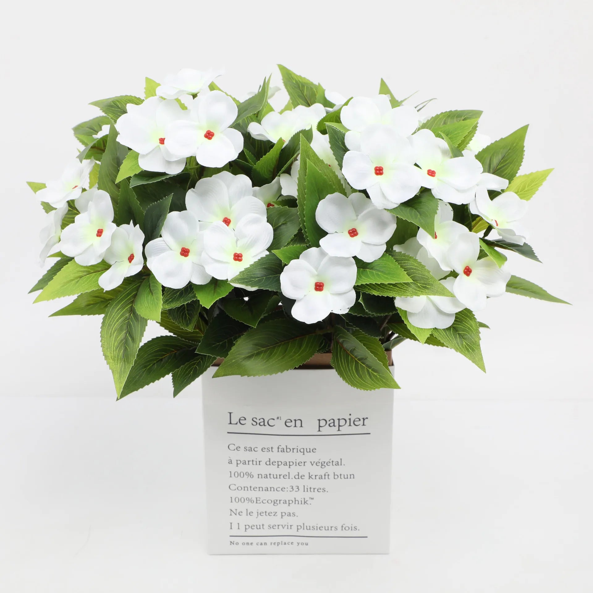 1/2/6PCS Artificial Balsam Flowers – UV Resistant Realistic Silk Faux Flower Stems for Indoor Outdoor Decor, Wedding, Home, Hotel Arrangement