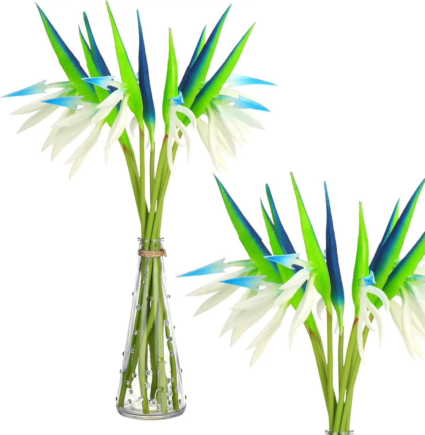 10PCS Artificial Bird of Paradise Flowers Bulk – 22 Inch Faux Strelitzia Stems
