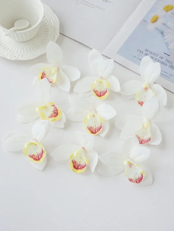 Artificial Orchid Flower Heads (50/100pcs) – Silk