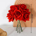 Artificial Rose Bouquet – 5-Head Curled Edge Silk Roses