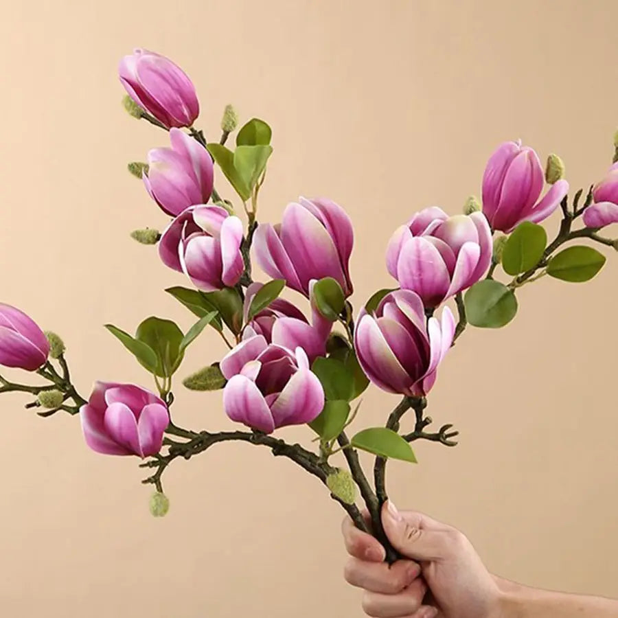 Artificial Magnolia Silk Branch Stem