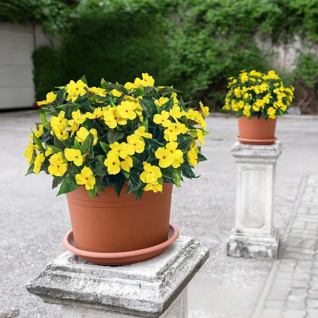 1/2/6PCS Artificial Balsam Flowers – UV Resistant Realistic Silk Faux Flower Stems for Indoor Outdoor Decor, Wedding, Home, Hotel Arrangement
