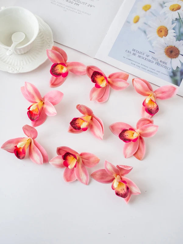 Artificial Orchid Flower Heads (50/100pcs) – Silk