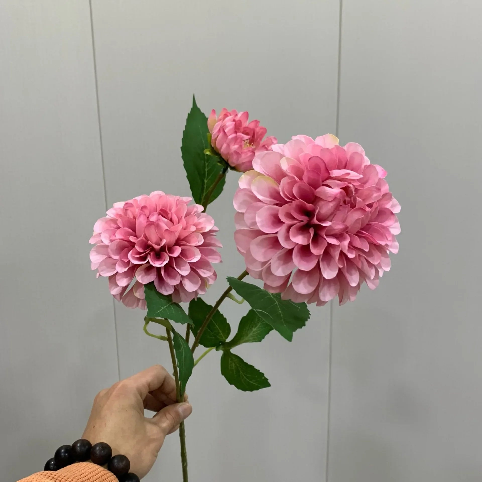 Lifelike Artificial Hydrangea Flowers Bulk – 3-Head Silk Hydrangea Branch