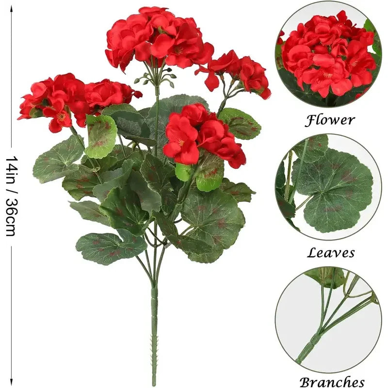 Artificial Silk Begonia Flowers Bulk – UV Resistant Outdoor