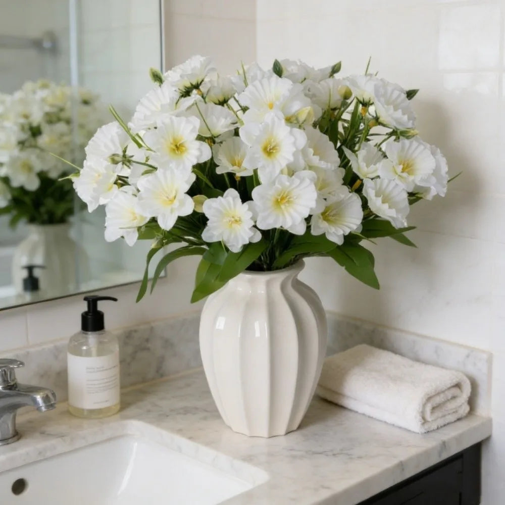 Artificial Daffodil Bouquet – Silk Multi-Head Floral Arrangement
