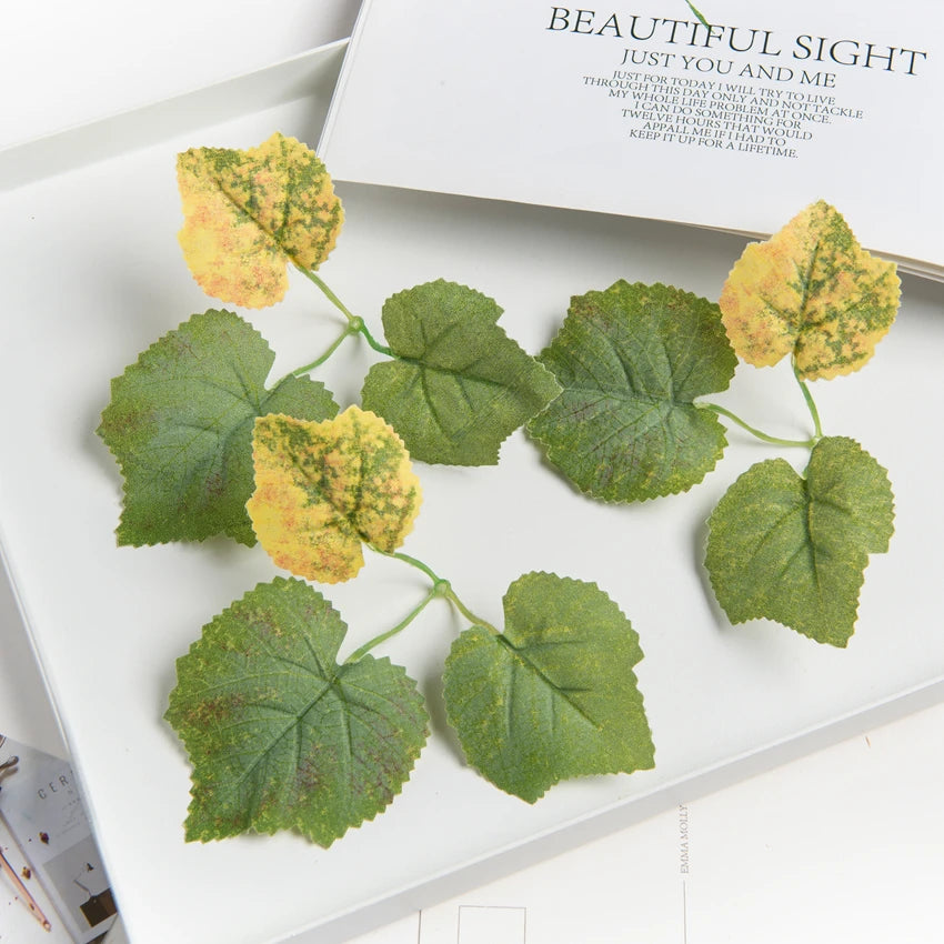 Artificial Grape Leaf Greenery – Silk Fake Leaves