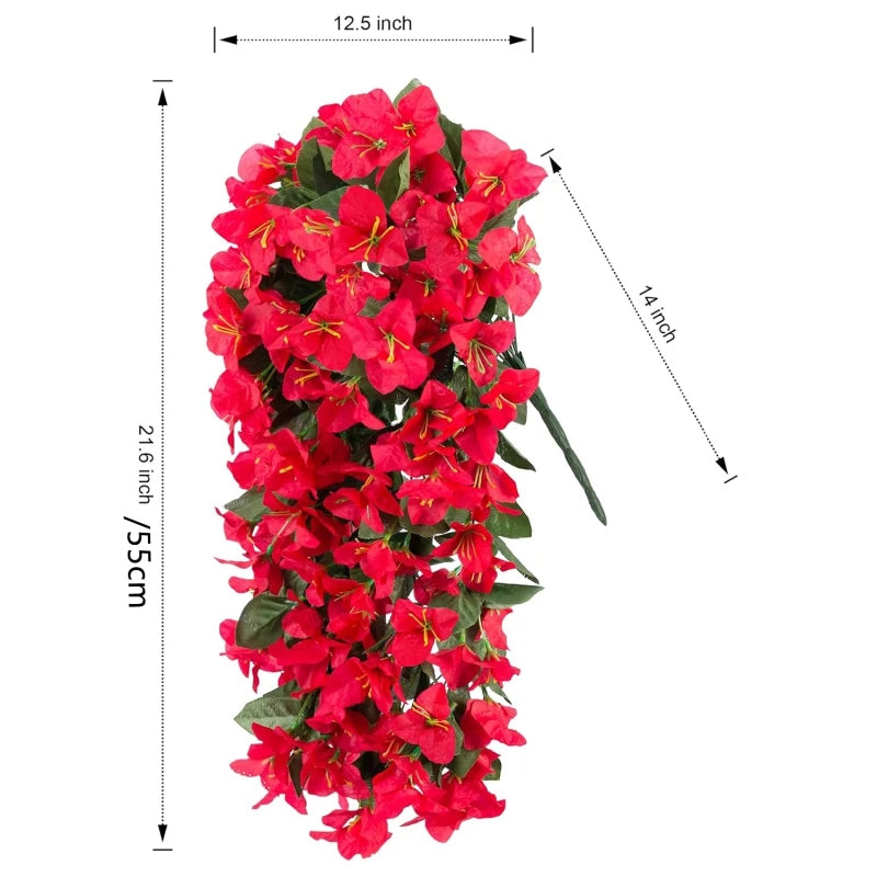 Artificial Outdoor Hanging Flowers – Geranium Morning Glory Bougainvillea Garland