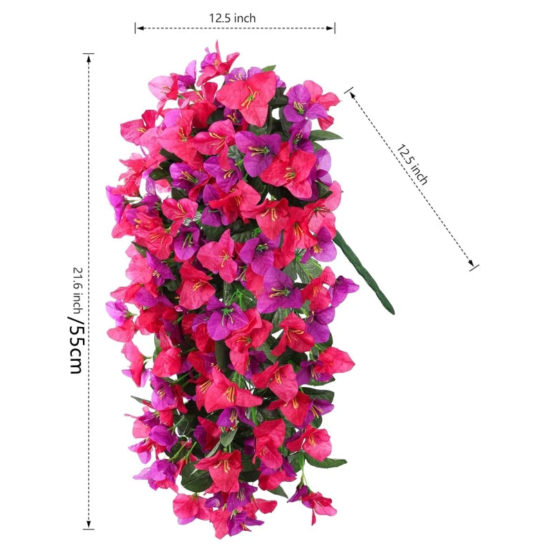 Artificial Outdoor Hanging Flowers – Geranium Morning Glory Bougainvillea Garland