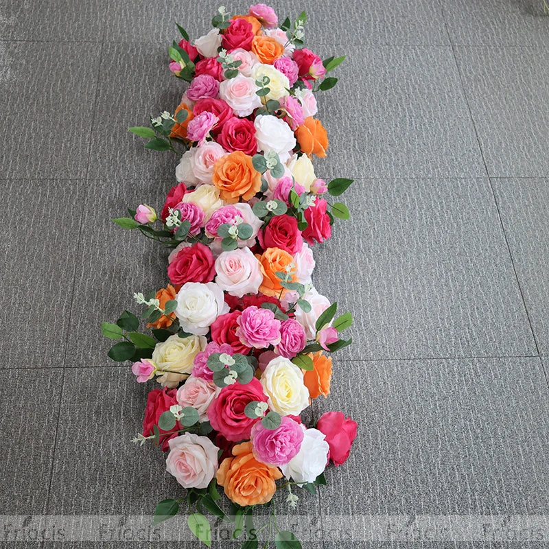 Artificial Rose & Delphinium Arch Arrangement Bulk – Silk Floral Backdrop Row