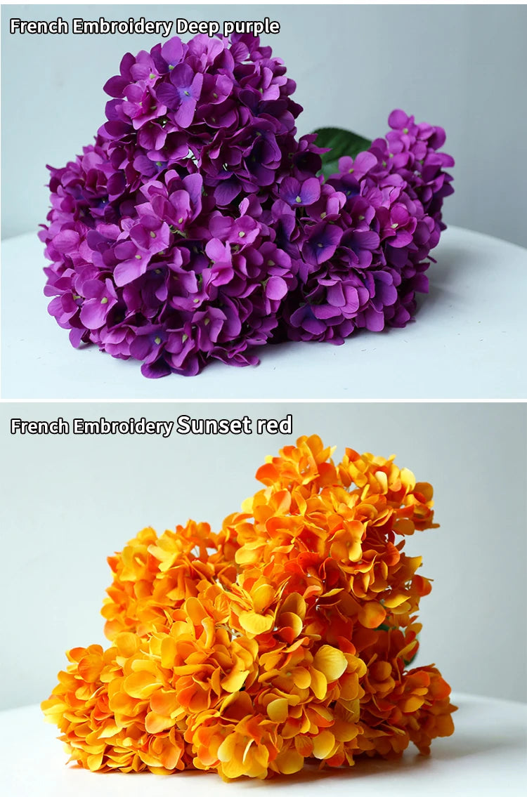 Artificial Hydrangea Bouquet – 5 Heads Silk Flowers