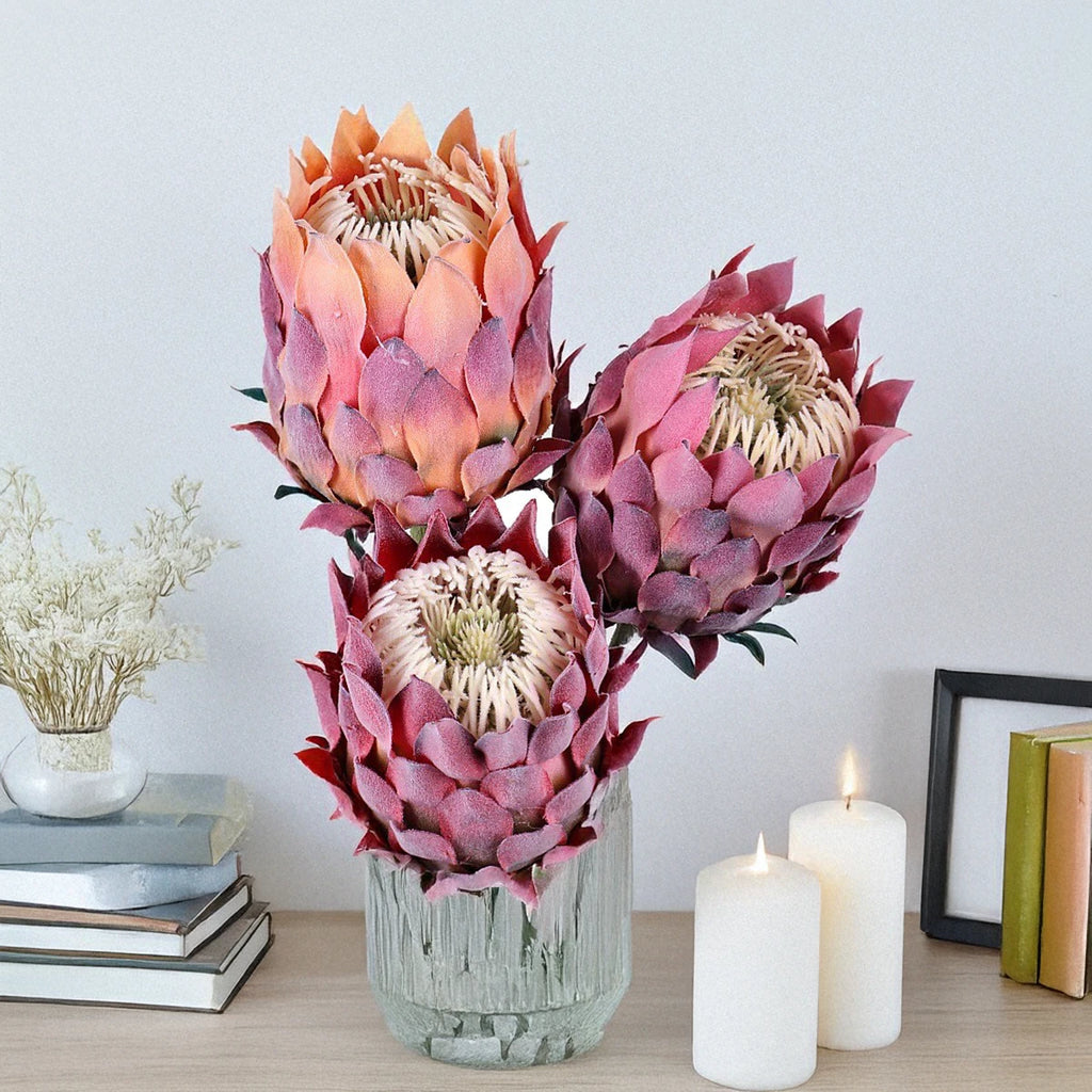 27.5" Artificial King Protea Flower – Nordic Thistle