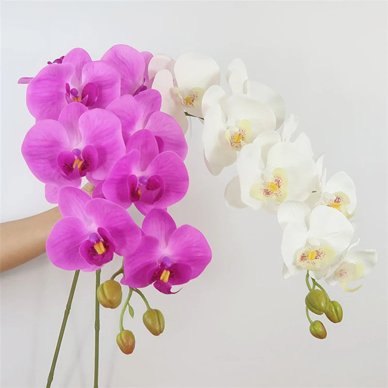 Artificial Butterfly Orchid Stem – 9-Head 98cm Faux Moth Orchid Branch