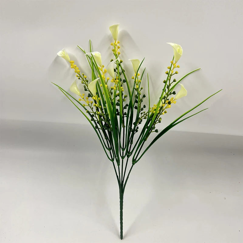 35cm Artificial Calla Lily Bouquet – Realistic Faux Calla Lily Flowers for Home Decor, Wedding Centerpieces, Indoor Floral Arrangements, Garden Decorations