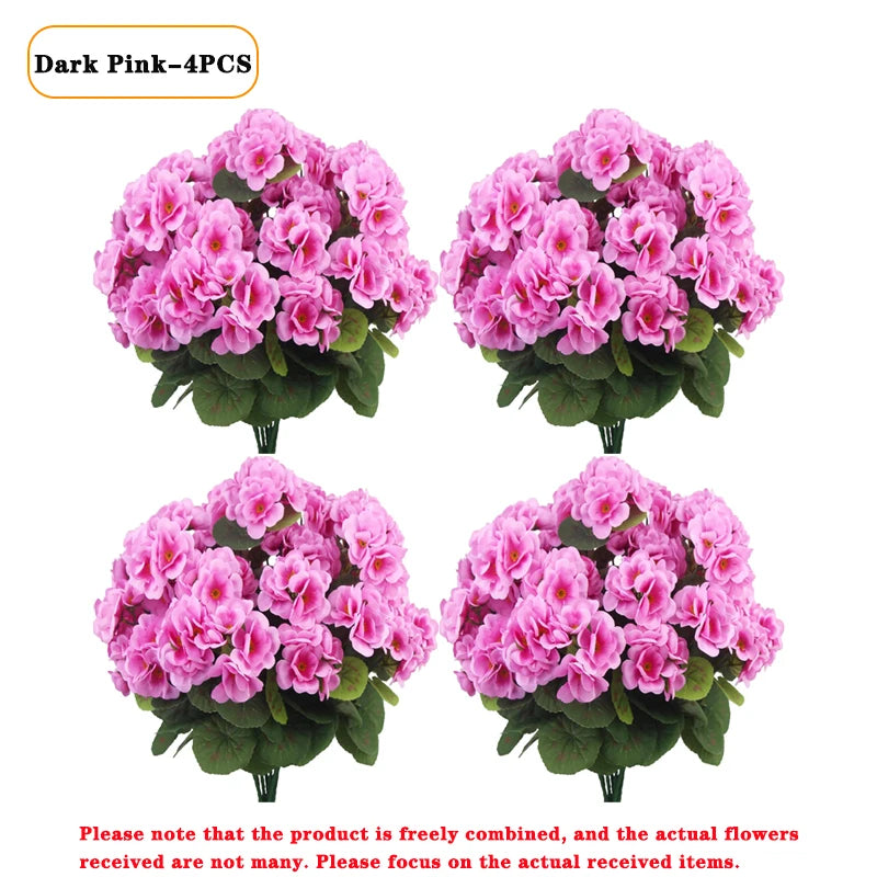 Artificial Begonia Flowers Bulk 1–8PCS