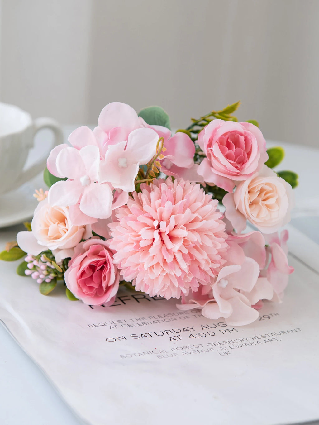 Artificial Rose & Chrysanthemum Bouquet