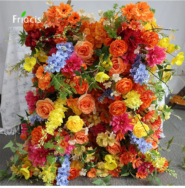 Artificial Rose & Delphinium Arch Arrangement Bulk – Silk Floral Backdrop Row