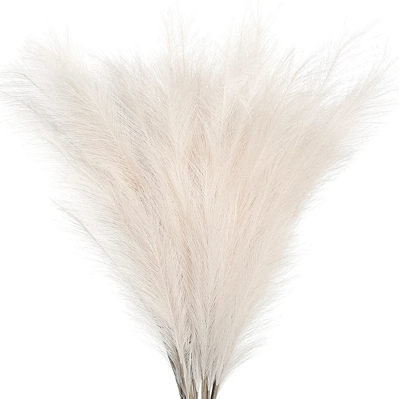 Artificial Pampas Grass Boho Bouquet Bulk (5–10 PCS) – Faux Reed Grass Stems