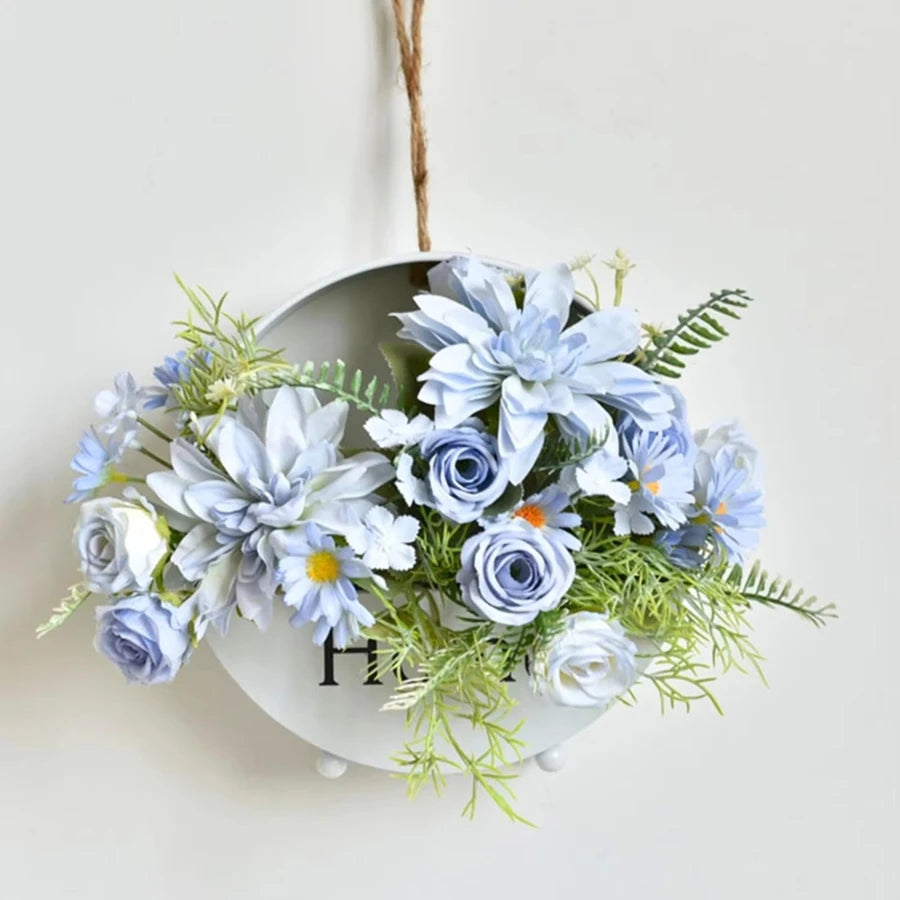 Artificial Rose Bouquet with Dahlia & Hydrangea Fillers – Colorful