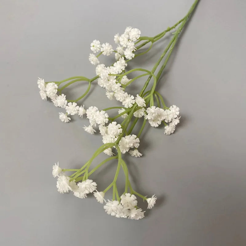 62CM Artificial Gypsophila Bouquet Bulk – Baby’s Breath Soft Rubber Silk Faux Flowers