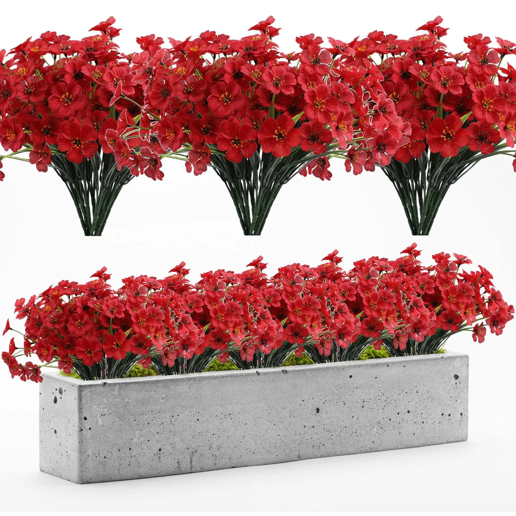 Artificial Carnation & Geranium Bushel Bouquet Outdoor