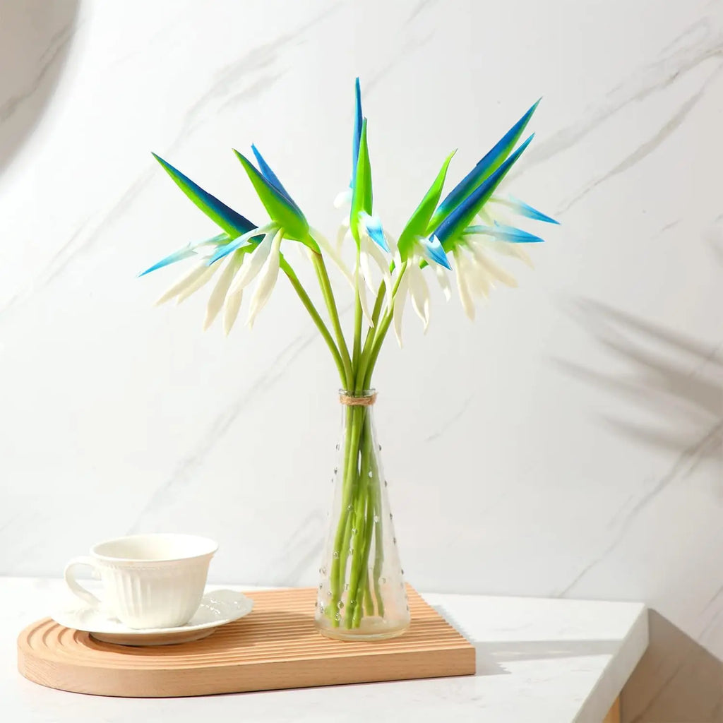 10PCS Artificial Bird of Paradise Flowers Bulk – 22 Inch Faux Strelitzia Stems