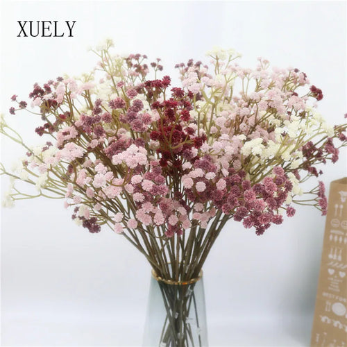 62CM Artificial Gypsophila Bouquet Bulk – Baby’s Breath Soft Rubber Silk Faux Flowers