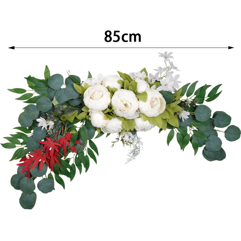Artificial Champagne Peony & Rose Arch Wreath Bulk – Faux Floral Garland