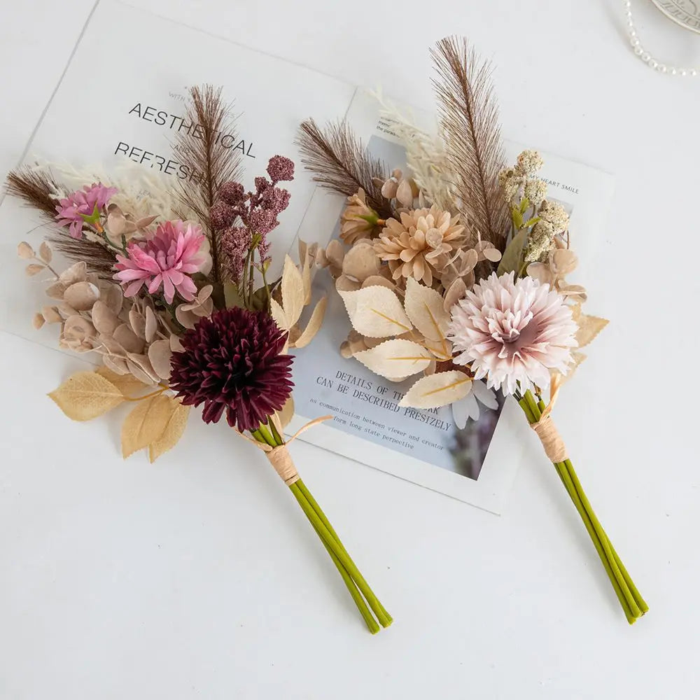 Artificial Chrysanthemum Reed Bouquet