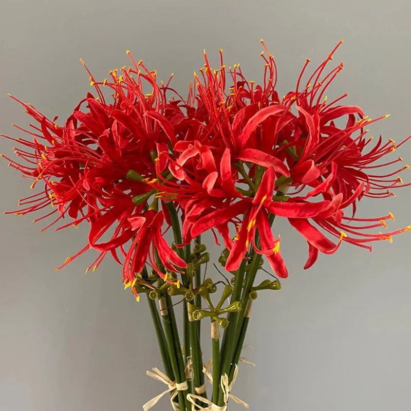 Artificial Higan Flower Long Branch Bulk – Silk Lycoris Orchid Stem