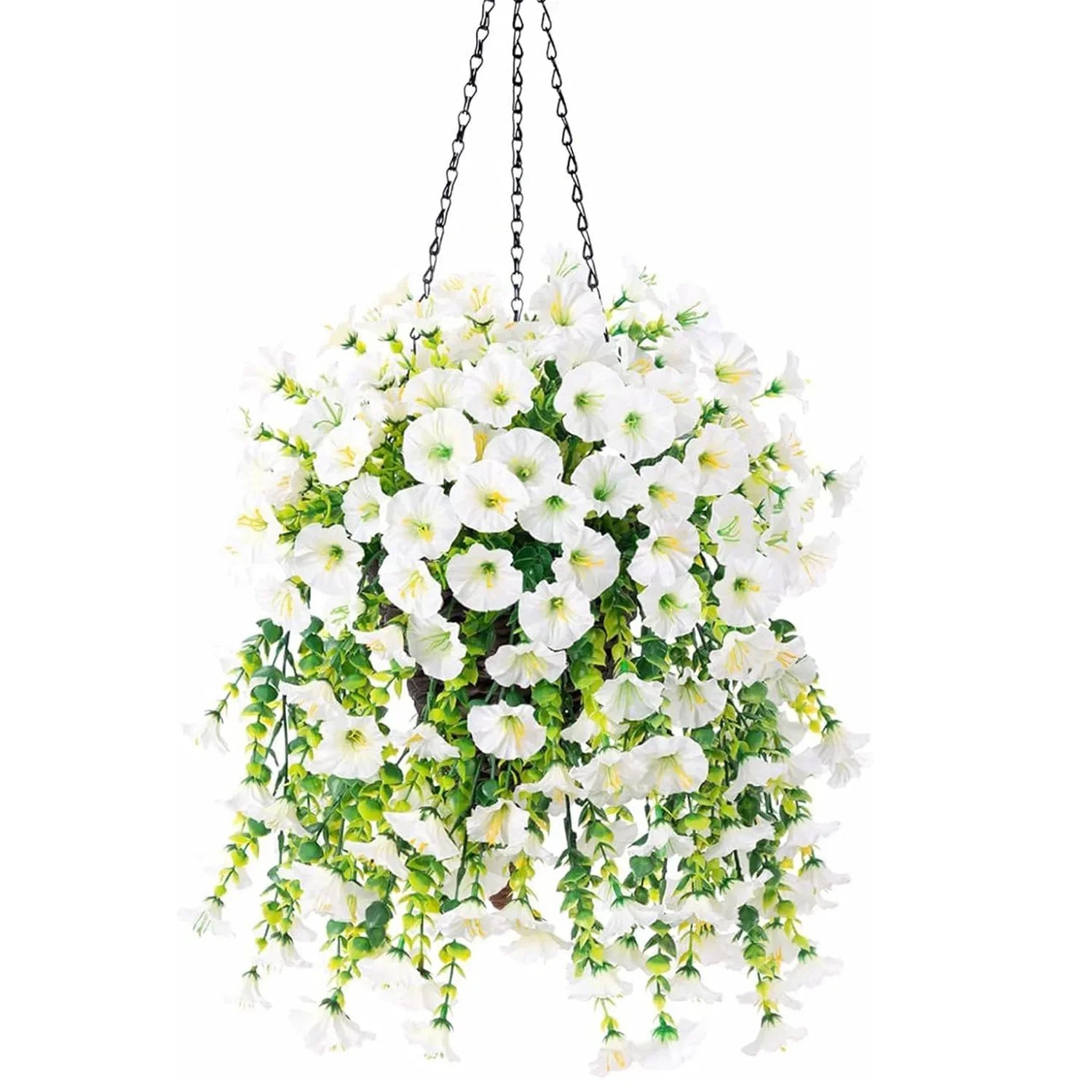 Artificial Hanging Flowers & Plants – UV Resistant Mixed Color Faux Flower Garland for Easter 2025, Wedding Decor, Home, Room & Outdoor Decoration