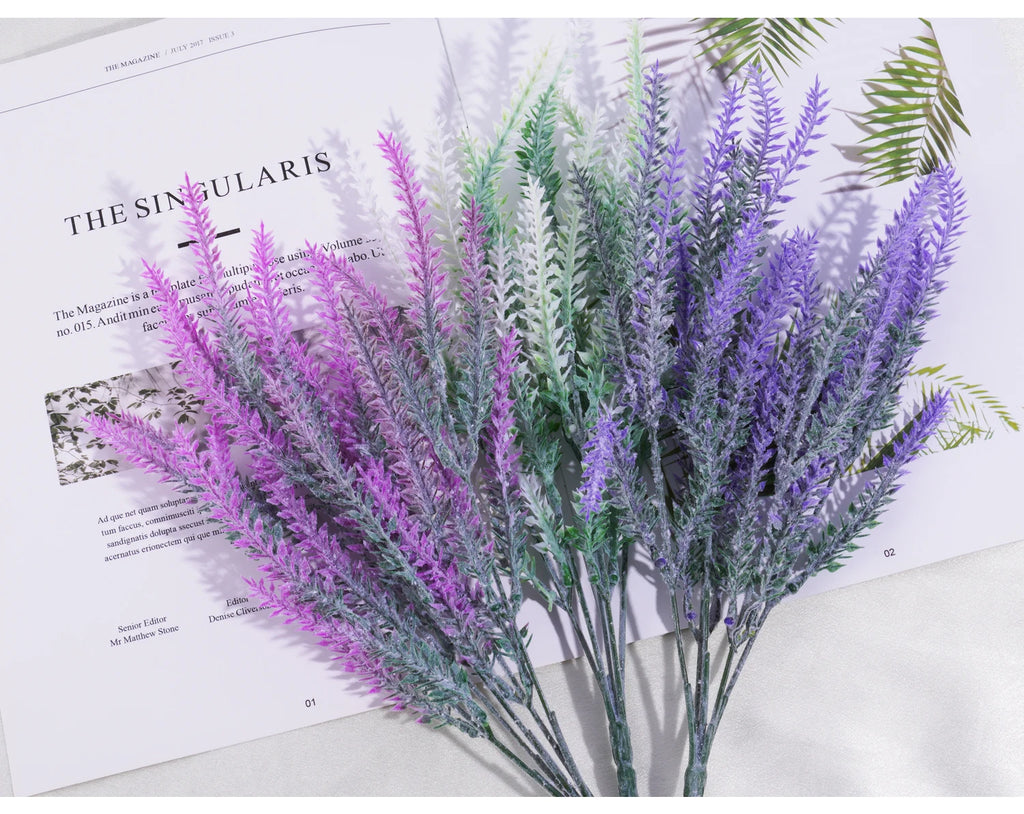 Artificial Lavender Flower Bouquet Bulk – Realistic Silk Lavender Stems
